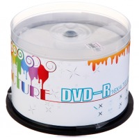 紫光（UNIS）DVD-R空白光盘/刻录盘 炫彩可打印系列 16速4.7G 桶装50片