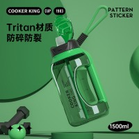 炊大皇（COOKER KING）户外运动水壶1.5L（潮酷黑）