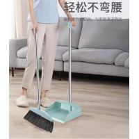 扫把簸箕套装 不锈钢杆扫帚畚箕组合两件套