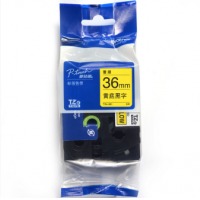 兄弟 TZe-661 36mm黄底黑字标签机色带 适用兄弟PT-9700 PT-9800