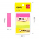 得力（deli）百事贴7154彩色便签条贴便利贴