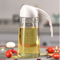 自动开合玻璃油壶油瓶防漏家用装油瓶酱油瓶倒油瓶厨房用品醋壶大号油罐 油壶(1个*630ml