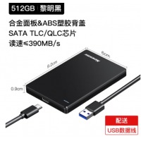 纽曼固态移动硬盘1t机械2t外置500g高速游戏大容量外接手机 512G固态（含线+抗震包