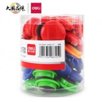 得力(deli)彩色白板磁钉磁铁黑板吸铁石/磁铁φ30mm 48粒/筒8725