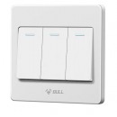 公牛（BULL）墙壁开关 G07系列 三开双控开关 86型面板G07K312C 白色 暗装