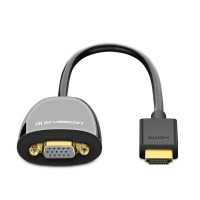 绿联（UGREEN）HDMI转VGA线转换器 黑 40253