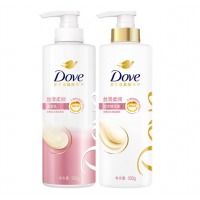 多芬日常丝滑柔顺洗护发套装洗发水500ml+护发素500ml