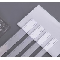得力(deli)不锈钢尺/塑料直尺子 测量绘图刻度尺子 办公用品 6240 塑料40cm