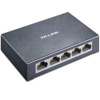 TP-LINK 5口百兆交换机 4口监控网络网线分线器 分流器 金属机身 TL-SF100