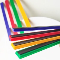 定制【10条】彩色纯色硬磁条30cm条形长条白板磁铁磁条贴 蓝色 (30cm) 10条