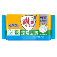 雕牌 透明皂净爽青柠洗衣肥皂深层去渍无磷家庭装洗衣皂去渍去污手洗 202g单块独立包装