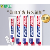 狮王（Lion）White&White葡萄柚小苏打美白牙膏480g大白管清新口气净白去渍