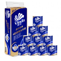 维达(Vinda) 卷纸 蓝色经典4层200克*10卷 卫生用纸