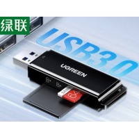 绿联 USB3.0高速读卡器 SD/TF内存卡读卡器 40750