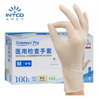 英科医疗（INTCO）一次性手套家务防水清洁黄色合成医务医生用检查手套 M中码