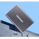 三星（SAMSUNG） 2TB Type-c USB 3.2 移动固态硬盘（PSSD） T7 灰色 NVMe传输速度1050MB/s 超薄时尚