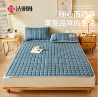 洁丽雅（Grace） 褥子四季透气床褥软垫床垫 180×200cm灰蓝