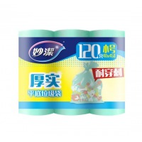 妙洁 厚实垃圾袋 手提式  三卷一包