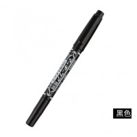 斑马小双头彩色记号笔YYTS5油性速干经典款财务 双头细咀笔尖学生办公书写标记油性笔 黑色
