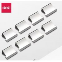 得力(deli)50枚推夹器夹纸器补充夹子 新型票夹补充夹 办公用品 8592