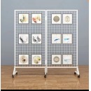 作品展示展架作品展示架折叠网格展架手机配件饰品收纳架画展展览 方形支架款100*200