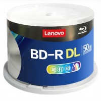 联想（Lenovo）BD-R DL 1-6速 50G 蓝光可打印 50片桶装 蓝光空白光盘