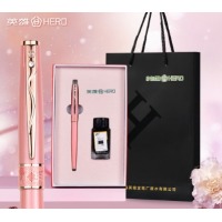 英雄（HERO） 钢笔高档精致墨水小仙少女粉0.38mm【暗尖】