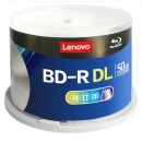 联想（Lenovo）BD-R DL 1-6速 50G 蓝光可打印 50片桶装 蓝光空白光盘 刻录光盘