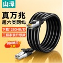 山泽 超六类万兆纯铜网线 CAT6A类成品线 家用电脑网络宽带工程跳线 8芯双绞连接线 2米 GD6A020