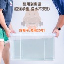 禧天龙直角加厚收纳箱大号透明抗 20升1个装【44.1*30*24.3cm】
