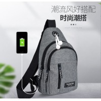 新款胸包男时尚潮流牛津布单肩背包韩版休闲防水单肩斜挎包