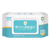 75%酒精消毒湿巾60片装 75%酒精湿巾60片*1包