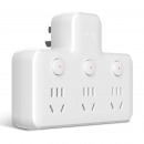 得力（deli）新国标插座 品字形无线插座/转换插头/电源转换器/一转多插座/插排/排插 分控一转三 LU5002