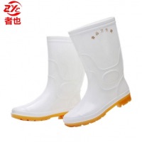者也 雨鞋  白色中筒