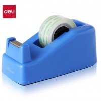 得力(deli)小号胶带座切割器封箱器(胶带宽度 ≤18mm) 蓝灰随机811