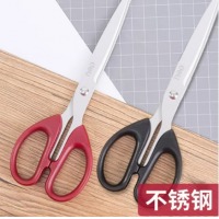 得力 不锈钢剪刀 偏小号[170mm]1把(黑色)