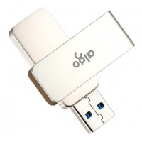 爱国者（aigo）64GB USB3.2 U盘 U330金属旋转系列 银色