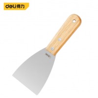 得力（deli）木柄不锈钢油灰刀清洁刮刀铲刀抹灰腻子刀3寸 DL-HD3C