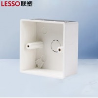 联塑（LESSO）PVC电工套管配件 明装开关盒 阻燃电线盒【86×86/Φ20Φ25/4
