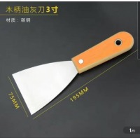 3 寸加厚木柄扁铲清洁铲刀腻子铲油灰刀抹灰抹泥腻子刀/把