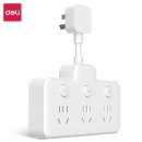得力(deli)转换插头/品字形一转三插座 电源转换器 一转三/有线分控 LU5005