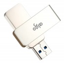 爱国者（aigo）64GB USB3.2 U盘 U330金属旋转系列 银色