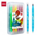 得力（deli）12色双头软笔头水彩笔