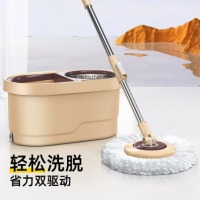 家杰优品 旋转拖把甩干拖把桶套装