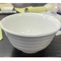 创新 白色密胺波纹碗5.5英寸