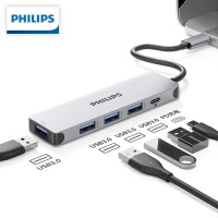 飞利浦（PHILIPS）扩展坞type-c苹果电脑转换器mac拓展坞笔记本usbhub分线