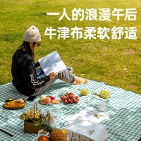 得力（deli） 野餐垫户外加厚防潮垫牛津布便携帐篷垫子沙滩垫 大号绿色