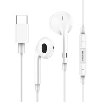 纽曼（Newmine） LK06 Type-C半入耳式线控有线通话 白色 Type-C接口