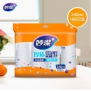 妙洁 一次性杯子 240ml*100只 塑料中号 1包