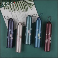 天堂伞307超轻细铅笔雨伞三折